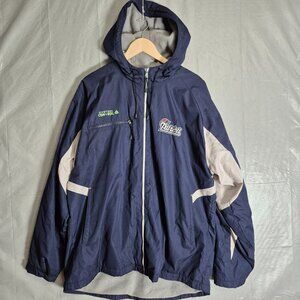 Reebok NFL New England Patriots Fleece Lined Jacket Mens Large Football Hooded